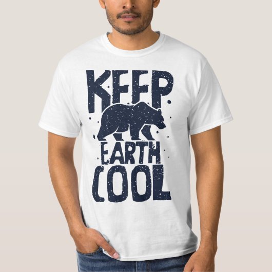 T-shirt Keep Earth Cool Protect Save World Hour Day Earth  (Devant)