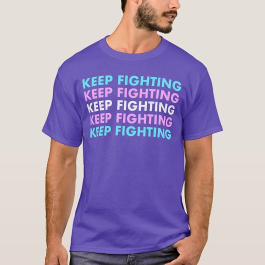 T-shirt Keep Fightingrans Pride vintage (Devant)