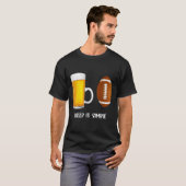 T-shirt Keep It Simple Beer College Football Funny Common (Devant entier)