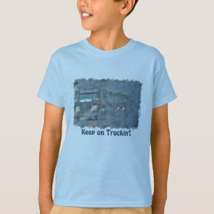 T-shirt "Keep on Truckin'" Rainstorm Big Rig Truck