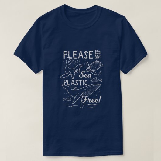 T-shirt "Keep Our Sea Plastic-Free – Ocean Friends Edition (Design devant)