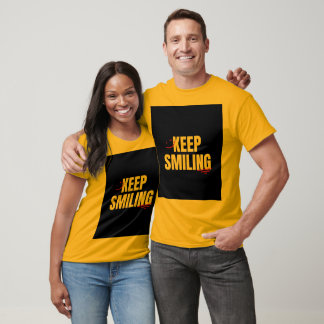 T-shirt 'Keep Smiling' voor unisex