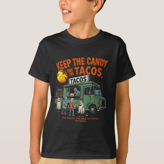 T-shirt Keep The Candy Ill Take The Tacos - Halloween Taco (Devant)