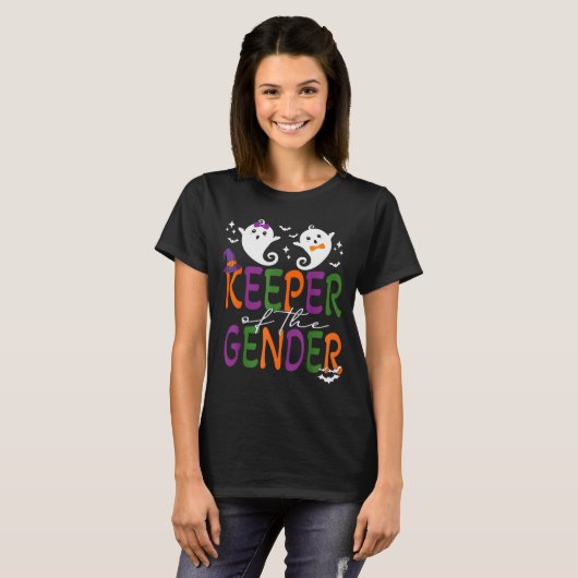 T-shirt Keeper Of The Gender Reveal Halloween Pregnancy An (Devant entier)