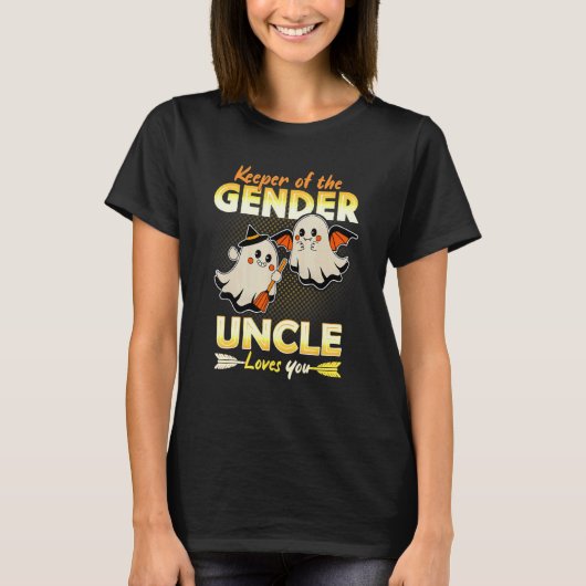 T-shirt Keeper Of The Gender Uncle Loves You Reveal Hallow (Devant)
