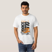 T-shirt «Keepin’ It Old School» – Orange Rétro Dis (Devant entier)