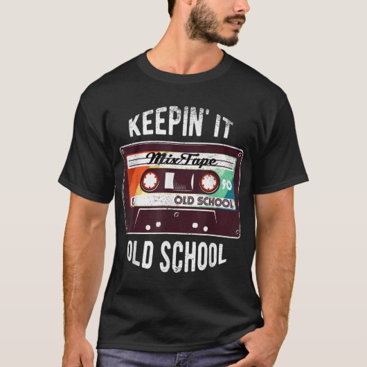 T-shirt Keepin’ It Old School Retro Mixtape (Devant)