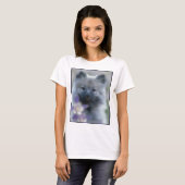 T-shirt Keeshond and Columbine  - Dog Photograph (Devant entier)