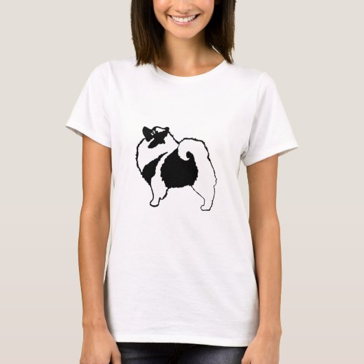 T-shirt Keeshond Graphics - Cute Original Chig Art (Devant)