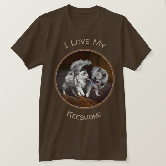 T-shirt Keeshond Playtime Painting - Cute Original Dog Art (Design devant)