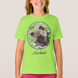 T-shirt Keeshond Puppy in the Garden Peinture Art original