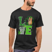 T-shirt Keeshond Shamrock Lucky Clover Irish St Patricks D (Devant)