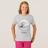 T-shirt Keeshond Sleeping Puppy Peinture Chien Art origina (Devant entier)