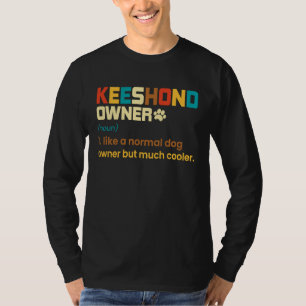 T-shirt Keeshond Vintage Rétro Chien Maman Papa