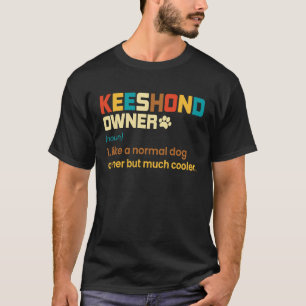 T-shirt Keeshond Vintage Retro Chien papa maman papa