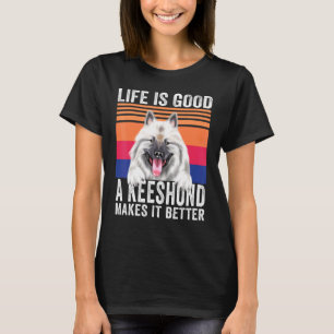 T-shirt Keeshonden Rend Votre Vie Bonne Vintage