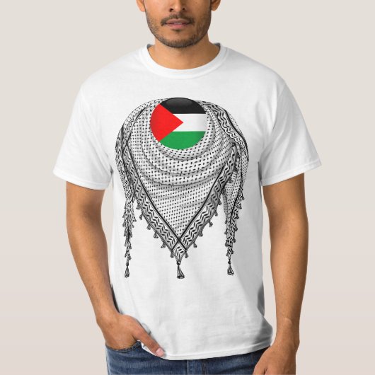 T-shirt Keffiyeh Écharpe palestinienne tissu traditionnel (Devant)
