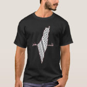 T-shirt Keffiyeh Palestine Carte Arabe Écarf Shemagh Pales (Devant)