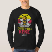 T-shirt Keke 2023   Bee   Grandma   Excited To Be A Keke (Devant)