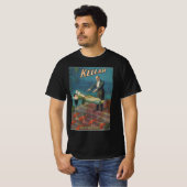 T-shirt Kellar le magicien Levitation Poster magique (Devant entier)
