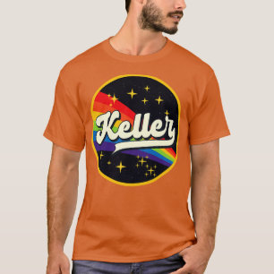 T-shirt Keller Arc-en-ciel dans l'espace Style Vintage