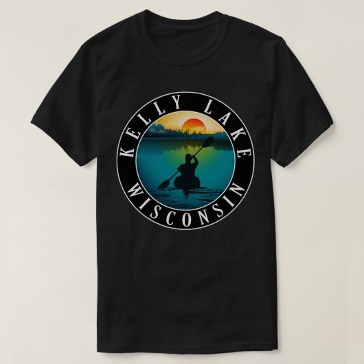 T-shirt Kelly Lake Wisconsin Kayaking (Design devant)