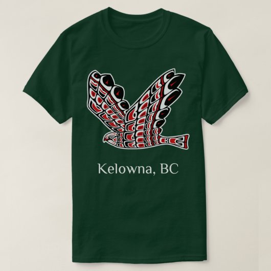 T-shirt Kelowna Buse rousse Oiseau de proie autochtone Lon (Design devant)