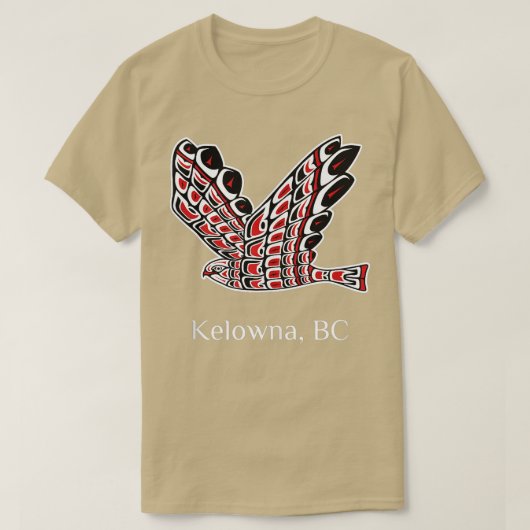 T-shirt Kelowna Redail Hawk Native Bird of Prey Art ank (Design devant)