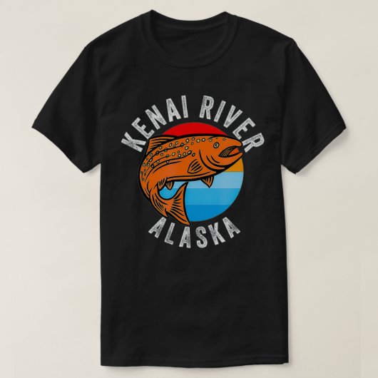 T-shirt Kenai River Alaska Pêche Saumon Angler (Design devant)