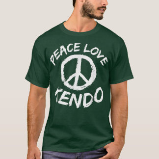 T-shirt Kendo Dire Design Japon Épée Art Paix Amour Ken