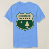T-shirt Kennebunkport Maine Retro Pine Shield Tan (Design devant)