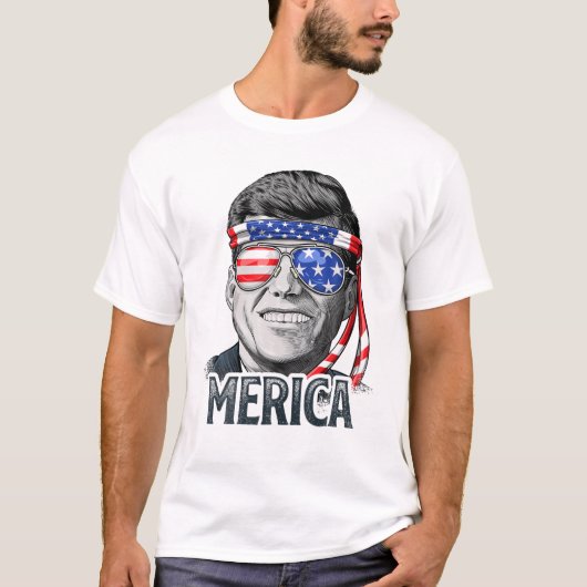 T-shirt Kennedy Merica 4Th Of July President JFK Men Ameri (Devant)