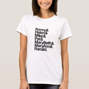 T-shirt Kenny&Helen&Mike&Pat&MB&MA&Ranald. (le blanc des