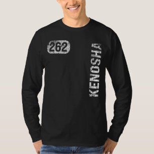 T-shirt Kenosha Wisconsin 262 Indicatif régional Rétro Vin