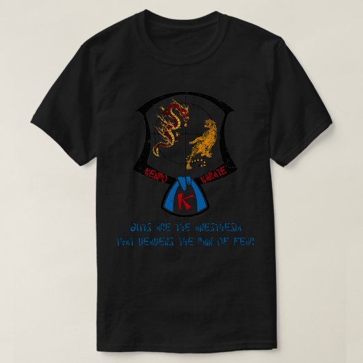 T-shirt Kenpo Karate Blue Belt Dit : (Design devant)