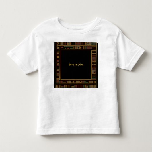 T-shirt Kente Toddler en or africain (Devant)