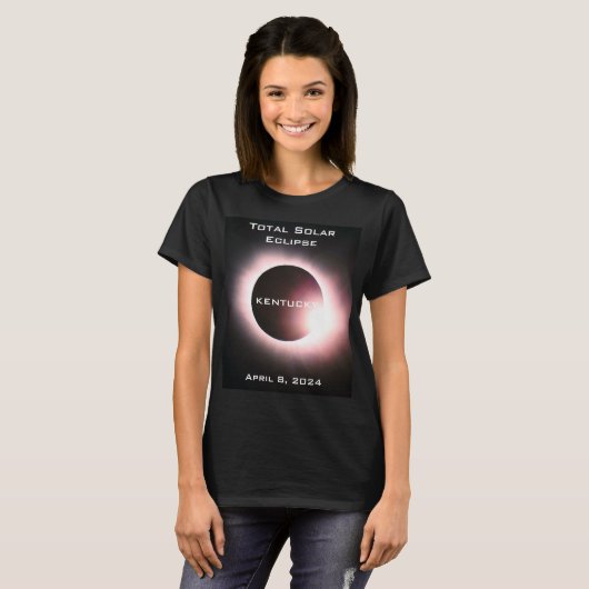 T-shirt KENTUCKEY Total éclipse solaire 8 avril 2024 (Devant entier)
