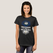 T-shirt Kentucky Home Rhode Island Roots State Tree Drapea (Devant entier)