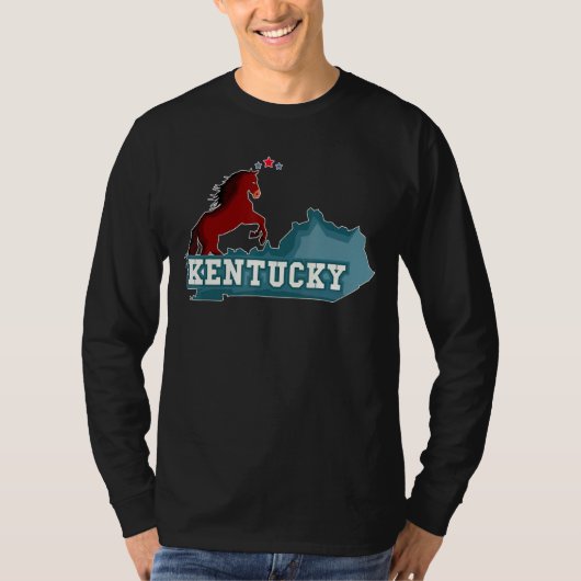 T-shirt Kentucky Horse Map State (Devant)