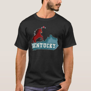 T-shirt Kentucky Horse Map State