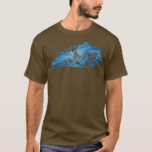 T-shirt Kentucky Mountain Biking Blues Contour de l'État V