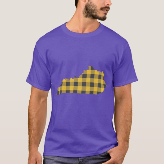 T-shirt Kentucky Plaid in Yellow (Devant)