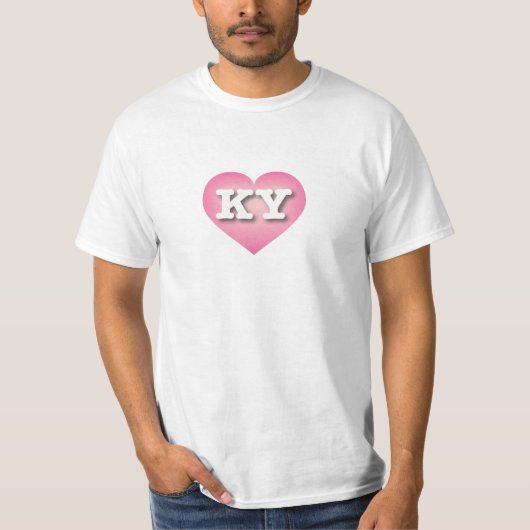 T-shirt Kentucky Rose Fade Heart - J'aime KY (Devant)
