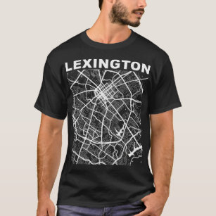 T-shirt Kentucky Souvenir Lexington City Street Map