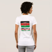 T-shirt Kenya et drapeau kenyan (Dos entier)