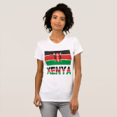 T-shirt Kenya et drapeau kenyan (Devant entier)