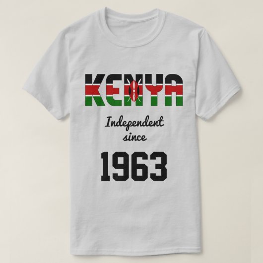 T-shirt Kenya Fête de l'indépendance du drapeau (Design devant)