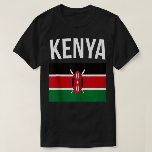 T-shirt Kenya Kenyan Flag Pride Voyage Souvenir Kenya Fla (Design devant)