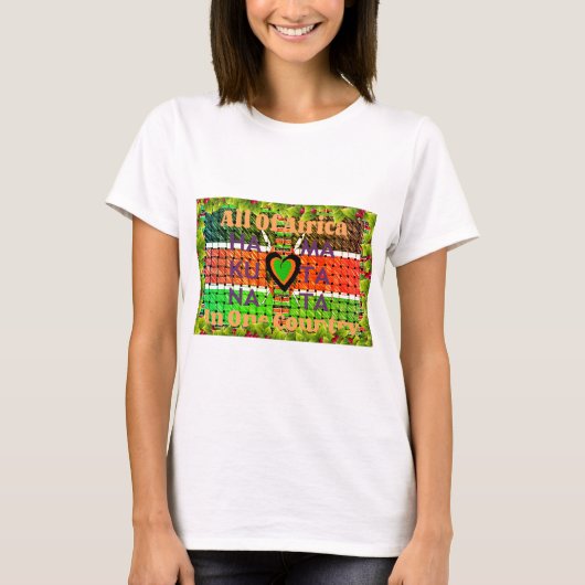 T-shirt Kenya : Toute l'Afrique dans un pays - Drapeau tis (Devant)