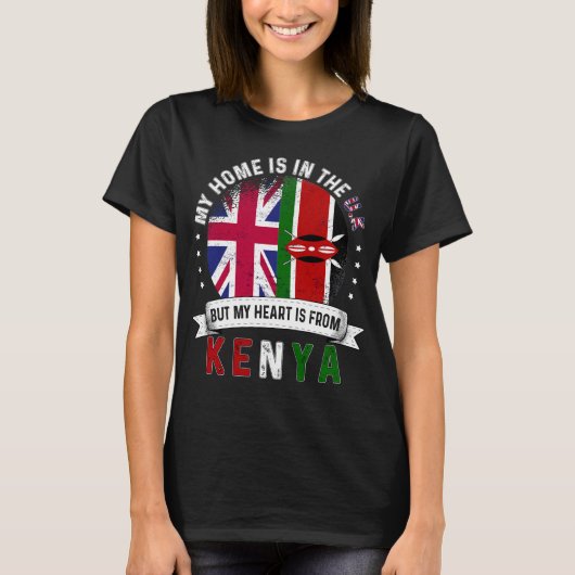 T-shirt Kenyan British Heart vient du Kenya Grown (Devant)